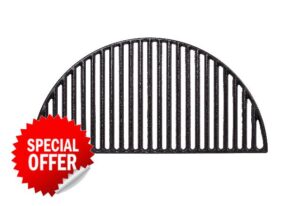 Kamado Joe BJ-HCICG Big Joe - Half Moon Cast Iron Cooking Grate Grill Accessory