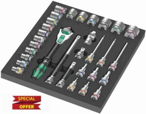 Wera 05150112001 9722 Foam Insert 8000 C Zyklop 1/2" Ratchet Set 1