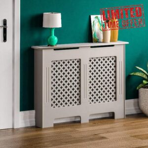 Vida Designs Oxford Radiator Cover Grey Traditional Painted MDF Cabinet