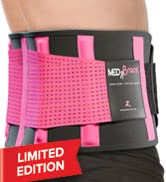 MEDiBrace RAY-D8 V2 Heated back support belt brace for lower back with 4D lumbar pad