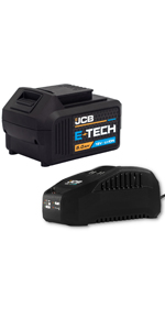 JCB 18V 5.0AH LITHIUM-ION BATTERY AND 2.4A FAST CHARGER | 21-50LIBTFC