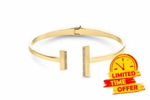 Calvin Klein Bangle Bracelets for Women MINIMAL LINEAR Collection Embellished with Crystals