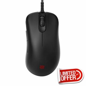 BenQ Zowie EC1-C Ergonomic Gaming Mouse for Esports | Paracord Cable & Mouse Wheel with 24 Levels | Matte Black Coating | Large Desig