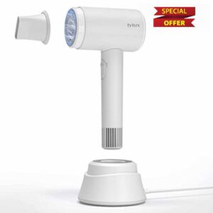 LYLUX Cordless Hair Dryer-Rechargeable Battery Hair Dryers-Low-Heat Hair Care Blow Dryer-Portable Wireless Hairdryer for Camping Travel Blackout-110