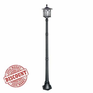 Kemeco ST4328B Solar Lamp Post Light LED Cast Aluminum Street Light for Outdoor Landscape Decor Pathway Driveway Patio Garden Yard