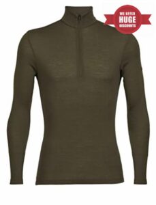 Icebreaker Men's 175 Standard Merino Thermal Long Sleeve Half Zip Top
