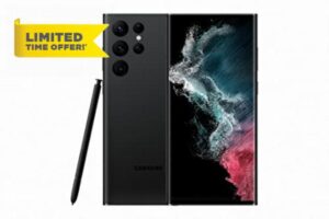 Samsung Galaxy S22 Ultra 5G Dual Sim (e-Sim)128GB Black Unlocked (Renewed)