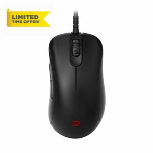 BenQ Zowie EC2-C Ergonomic Gaming Mouse for Esports | Paracord Cable & Mouse Wheel with 24 Levels | Matte Black Coating | Medium Desig