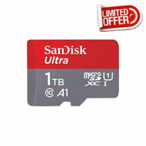 SanDisk 1TB Ultra microSDXC card + SD adapter up to 150 MB/s with A1 App Performance UHS-I Class 10 U1