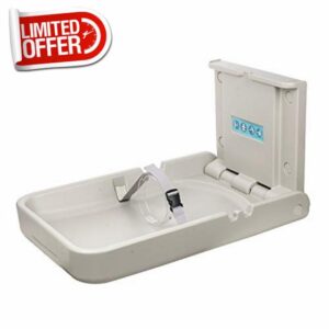 Modundry Baby Changing Table Safety Foldable Vertical Wall Mounted for Shopping Center