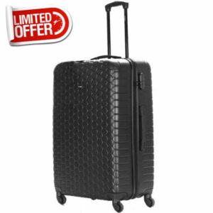 Bergs Hexagon ABS Hard Shell Suitcase with 4 Spinner Wheels Travel Luggage 20/25.5/28/30/32 Inches (28''