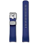 Crafter Blue CB10 Curved End Watch Band Quick Release Soft Rubber Strap Replacement for Seiko Skx...