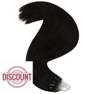 Micro Loop Hair Extensions Brown Human Hair Extensions Micro Rings 20 Inch #2 Darkest Brown Micro Loop Ring Remy Human Hair Extensions 1g/s 50g Micro Human Hair Extensions