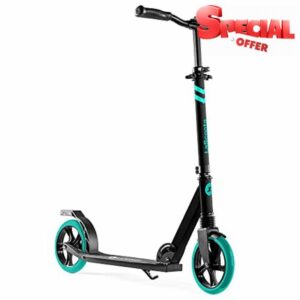 LaScoota Foldable Adult Scooter - Also Great as a Scooter for Kids Ages 8-12 & Teenagers 11-15 - Big 200mm Wheels - Kick Scooters With Shock Absorption - Great Gift - Up to 105kg