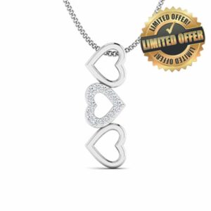 GODIN LONDON 100% certified Diamond Necklace With 9K White Gold Necklace For Women - Best Gift for Wife