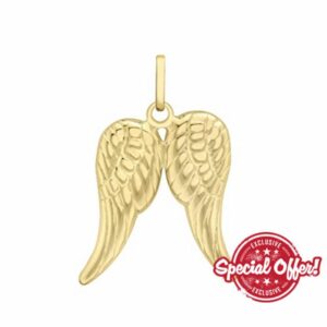 Carissima Gold Women's 9 ct Yellow Gold Angel Wings Charm Penda