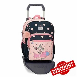 Enso Friends Together School Backpack with Cart Pink 30x38x12 cm Polyester 13.68L