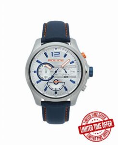 Police Mens Chronograph Quartz Watch with Leather Strap PL.15403JS/04