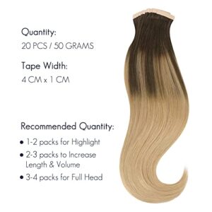 Chocolate Brown Highlighted Dirty Blonde Balayage Color Real Human Hair Extensions