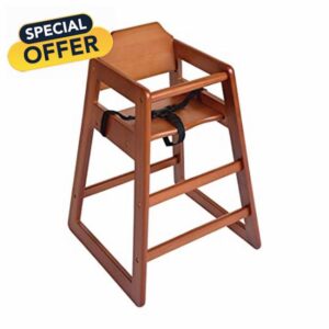 Bolero Wooden Highchair Dark Brown Wood Finish for Dining and CafпїЅ 750X510X510Mm