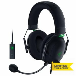 Razer BlackShark V2 Gaming Headset: THX 7.1 Spatial Surround Sound - 50mm Drivers - Detachable Mic - PC