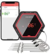 INKBIRD WiFi Bluetooth BBQ Temperature Controller ISC-007BW with Fan,Automatic Smoker BBQ Fan Con...