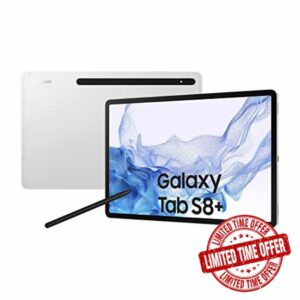 Samsung Galaxy Tab S8+ WiFi 12.4 Inch 256GB Silver 3 Year Manufacturer Warranty
