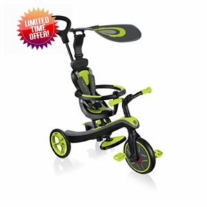 Globber 632-106 Childrens Explorer Trike 4 in 1 Including Harness and Adjustable seat 10 Months to 5 Years