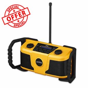 UEME Rugged DAB/DAB+ FM Jobsite Wireless Bluetooth Radio DB322 Yel/Blk