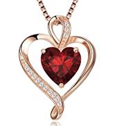 LAVUMO Necklaces for Women 925 Sterling Silver Heart Pendant Chain Necklace Gold/Silver/Rose Gold...