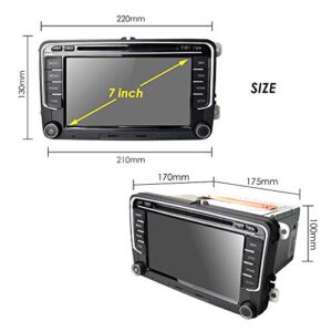 7 Inch Double Din Head Unit with DVD CD Player GPS USB SD FM AM RDS Bluetooth SWC