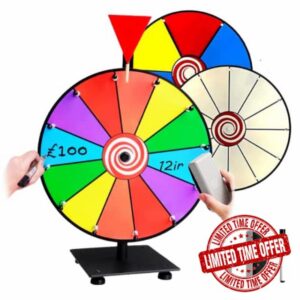 Darque 12” Spinner Prize Wheel with 12