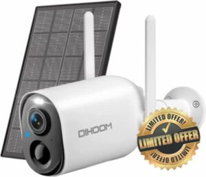 DIHOOM 2K Solar Security Camera Outdoor