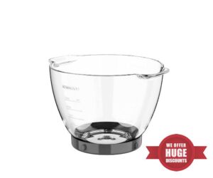 Kenwood KAB30.000CL Glass Bowl Accessory for Titanium Chef Baker and Titanium Chef Baker Patissier XL Food Processor Mixing Bowl with 4.6 Litre Capacity Dishwasher Safe Glass
