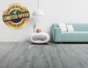 EasyFloor© 5m² Self Adhesive Floor Tile Vinyl Flooring Washed Grey Wood Effect Peel and Stick Tile 15X90cm 35pcs Wooden Flooring for Kitchen Living Room and Bathroom Floor Planks