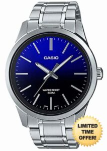 Casio Men's Analogue Quartz Watch with Stainless Steel Strap MTP-E180D-2AVEF
