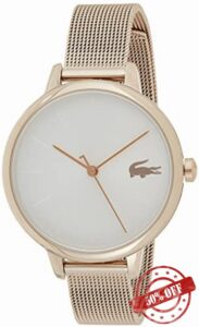 Lacoste Women's Analogue Quartz Watch Cannes with Stainless Steel Mesh Band