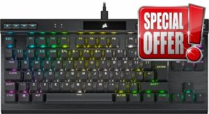Corsair K70 RGB TKL CHAMPION SERIES Tenkeyless Optical-Mechanical Gaming Keyboard (OPX RGB Optical-Mechanical Keyswitches