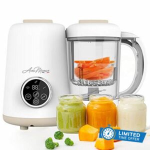 Avec Maman - Baby Chef 4-in-1 Food Processor for Babies - Steamer | Blender | Bottle Warmer | Jar Warmer | Multifunctional Baby Food Maker | BPA-Free & Certified Safe | New 2022