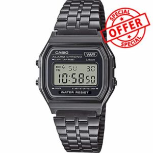 Casio Unisex-Adults Digital Quartz Watch with Stainless Steel Strap A158WETB-1AEF
