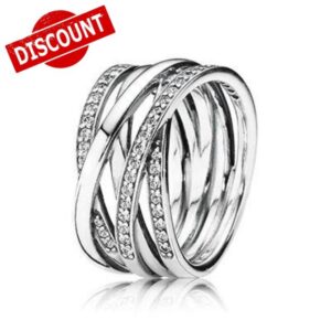Pandora Timeless Women's Sterling Silver Entwined Cubic Zirconia Ring