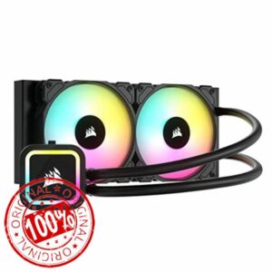 Corsair H100x RGB ELITE Liquid CPU Cooler - 16 Dynamic RGB LEDs - SP120 RGB ELITE Series PWM Fans With AirGuide Technology - Intel LGA 1700