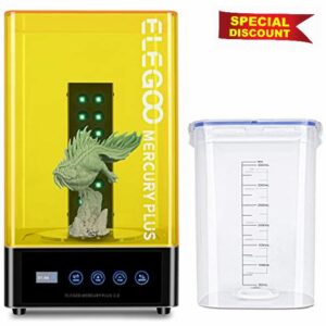 ELEGOO Mercury Plus 2 in 1 Wash and Curing Machine Station V2 for Mars Photon S Photon Mono LCD/DLP/SLA 3D Printers Printed Models