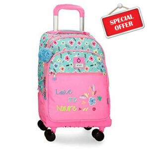 Enso Love the Nature Rucksack with 4 Wheels Multi-Coloured 32 x 44 x 21 cm Polyester 29.57 L