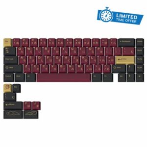 DROP + Redsuns GMK Red Samurai Keycap Set for 65% Keyboards - Compatible with Cherry MX Switches and Clones (65% 75-Key Kit)