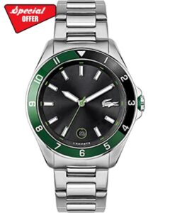 Lacoste Analogue Quartz Watch for Men with Silver Stainless Steel Bracelet - 2011129