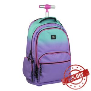 Milan Sunset 625601SNPR Rolling Backpack with 6 Zippers (25 litres)