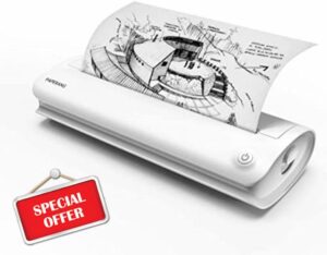 Paperang F1S A4 Portable Printer - 8/4 Inches 300 DPI Thermal Inkless Printer Wireless Bluetooth for iOS