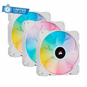 Corsair iCUE SP120 RGB ELITE Performance 120 mm PWM Triple Fan Kit with iCUE Lighting Node CORE (CORSAIR AirGuide Technology