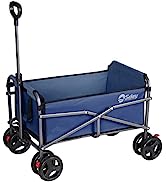 Sekey Folding Wagon, Folding Cart, Outdoor Garden Trailer, Transport Cart, Suitable for All Terra...